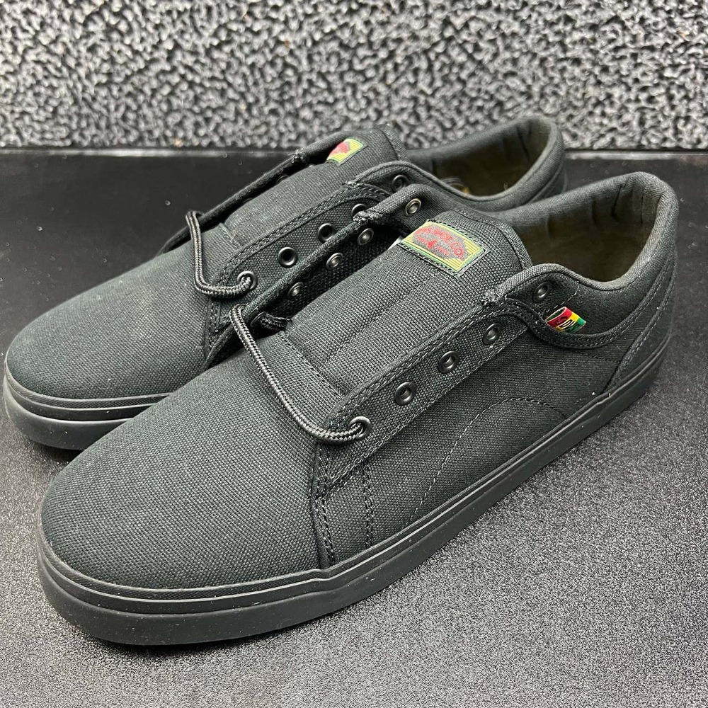 DVS Aversa Skateboarding Shoes Men 11‎ Black Rasta Canvas Lace Up DVF0000303